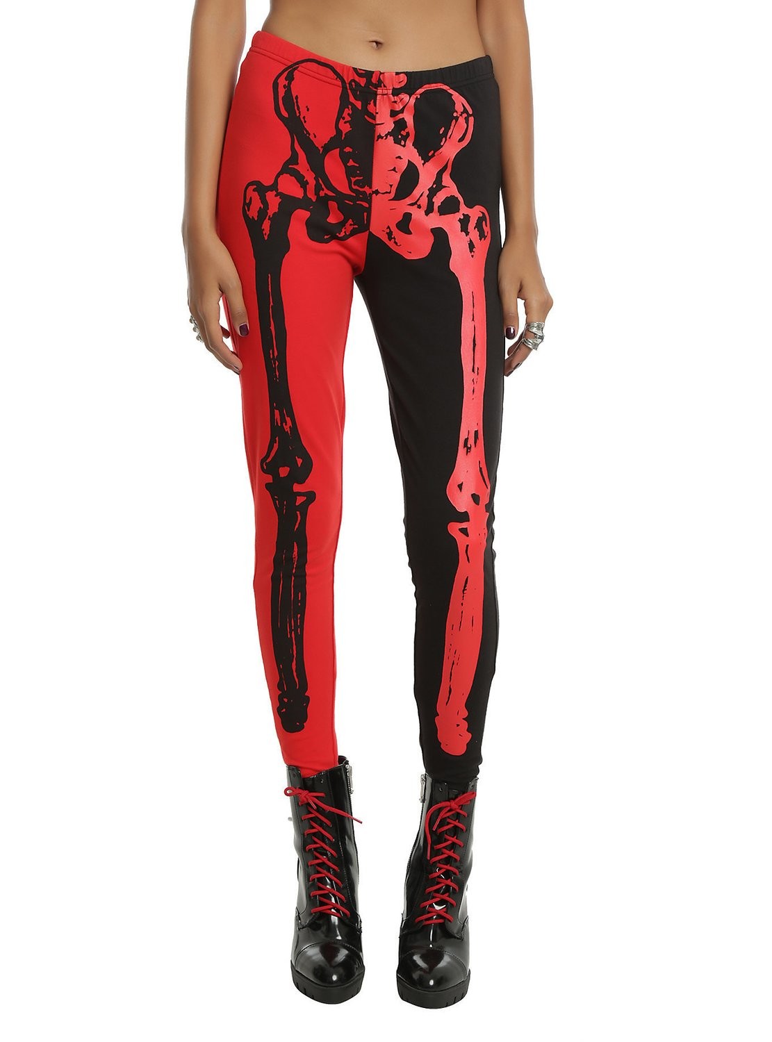 Pantalon Calaca Rojo Negro