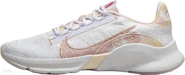 NIKE SuperRep Go 3 Next Nature Flyknit Premium Women's HIIT Class Shoes White Ice-Red Stardust