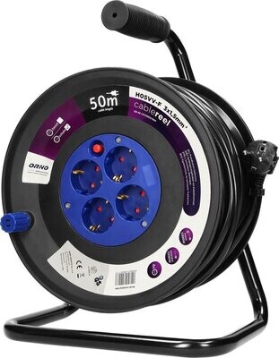 -50 Meter- Kabelhaspel -  -4-voudige stopcontacten 3x1.5mm²
