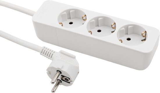 3x Stopcontact 1,5meter kabel Basic-Model