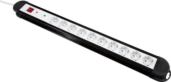 10x Stopcontact Aan/uit-knop Overspannings-beveiliging 1,4meter snoer