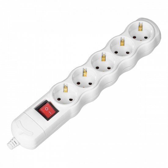 5x Stopcontact Aan/uit-knop Randaarde Zonder Kabel