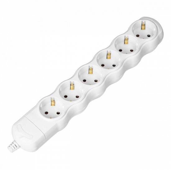 6x Stopcontact Randaarde Zonder Kabel