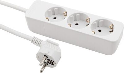 3x Stopcontact 1,5meter kabel Basic-Model