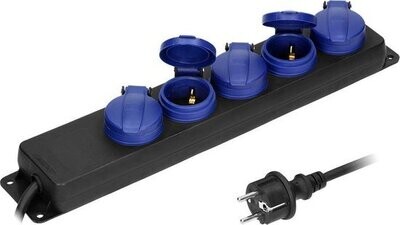 5xStopcontacten 5meter kabel IP44