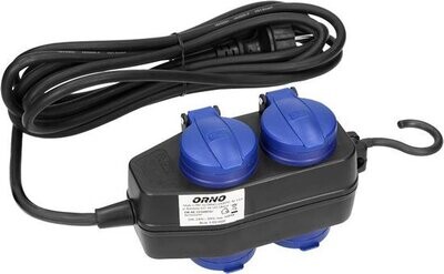 4xStopcontacten 5 Meter kabel IP44