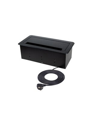 2 stopcontacten, 2xUSB  1xHDMI 1xNetwerkinput 1,5 meter kabel Zwart