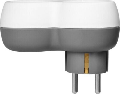 Contactsplitter -Wit- 2x Schuko Randaarde - Max.3680Watt