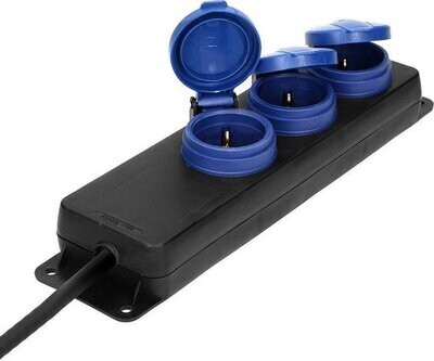 3xStopcontacten 3meter kabel IP44