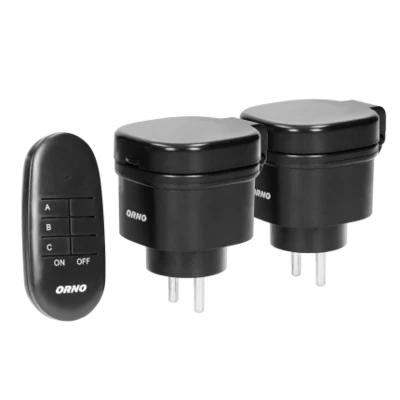 2x Schuko op afstandbediening -Schakelset- max.3000 Watt IP44