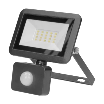 LED - IP44 20W Bewegingsmelder 4000K -1600 lm  Zwart
