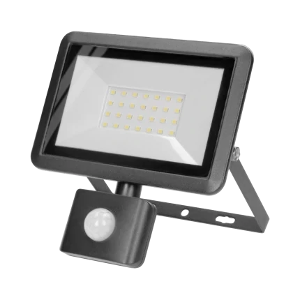LED - IP44 20W Bewegingsmelder 4000K -2400 lm  Zwart