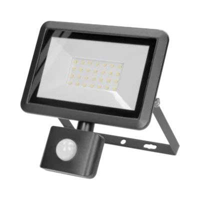 LED - IP44 20W Bewegingsmelder 4000K -2400 lm  Zwart