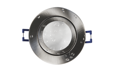 Montageframe Rond, Clipsluiting, IP44, Geborsteld Roestvrij-staal