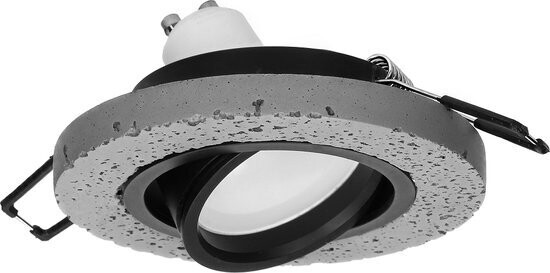 ORNO Halisi Ronde inbouwspot - Beton sierrand - Richtbare lichtbron - GU10 / MR16