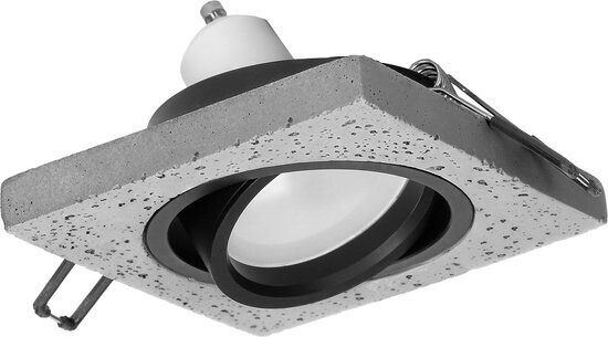 Halisi Vierkante inbouwspot - Beton look - Richtbare lichtbron - GU10 / MR16