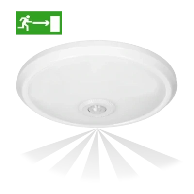 LED Plafonniëre met Noodaccu en Bewegingssensor - Noodverlichting - 4000K - 800lm - 12W/230V
