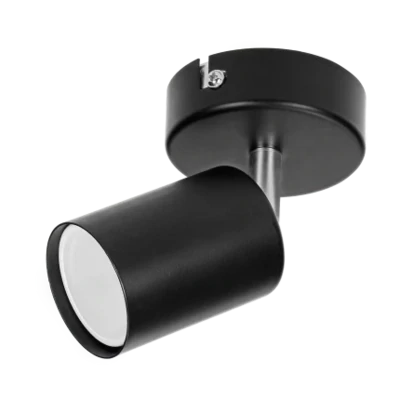 Enkel-voudige Draaibare Opbouwspot GU10 -  Zwart