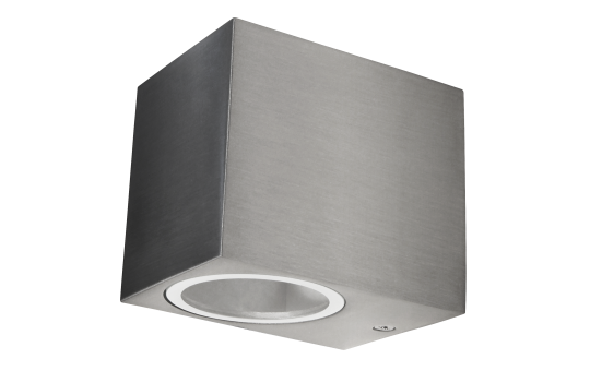 Muurlamp 1x GU10 IP44 - Geborsteld Aluminium
