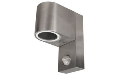 Muurlamp 1x GU10 IP44 - Geborsteld Aluminium