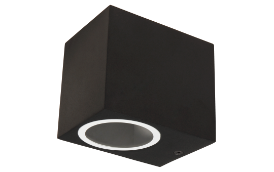 Muurlamp 1x GU10 IP44 - Zwart