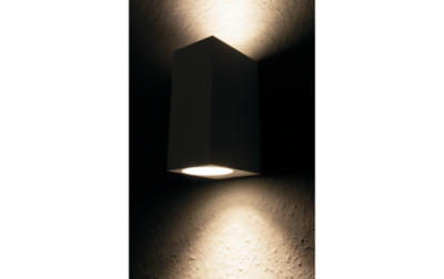 Muurlamp 1x GU10 IP44 - Downlight Wit