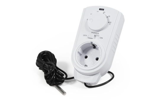 Stopcontact Thermostaat +5°C tot +30°C  Externe-voeler Analoog
