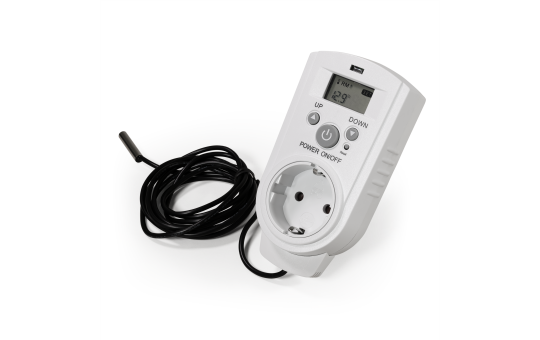 Stopcontact Thermostaat +5°C tot +30°C  Externe voeler Digitaal
