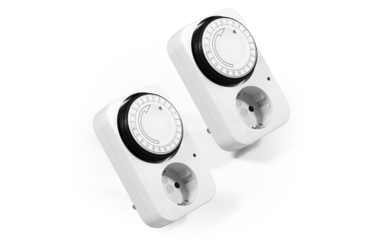 2-Pack - Tijdschakelaar 24uur-instelbaar -230V- Analoog