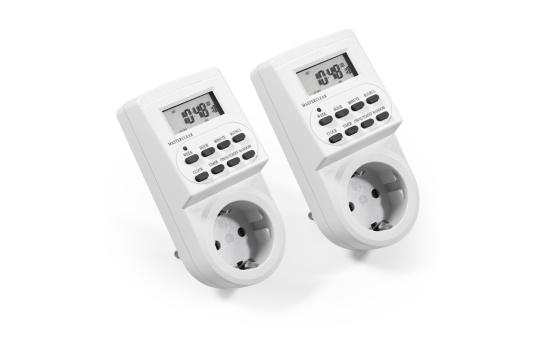2-Pack - Tijdschakelaar 24uur-instelbaar -230V- Digitaal