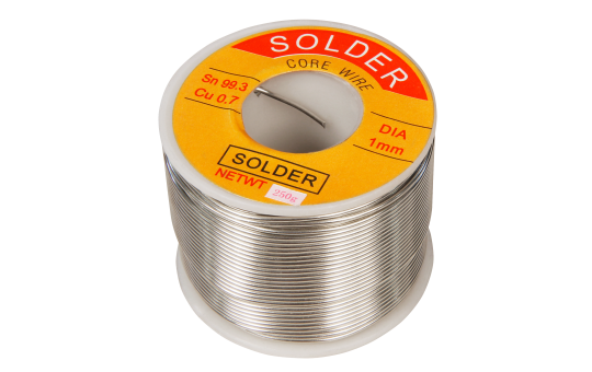 Soldeertin loodvrij met harskern - Flux 2% - Ø 1.0mm - 250gr op rol