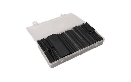 Krimpkous assortiment - Lijmvoering - Waterdicht - Marine toepassingen - 142 delig - Zwart