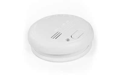 Rookmelder met testknop - Brandmelder met batterij 9V - 85 dB alarmsignaal - Wit