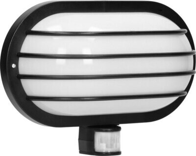 Muurlamp IP44  Bewegingsmelder 60W-1600 lm -E27 Zwart
