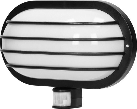 Muurlamp IP44  Bewegingsmelder 60W-1600 lm -E27 Zwart