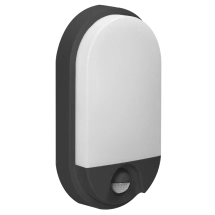 Wandlamp IP54 Bewegingsmelder 4000K - 800lm 10W Zwart