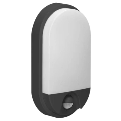 Wandlamp IP54 Bewegingsmelder 4000K - 800lm 10W Zwart