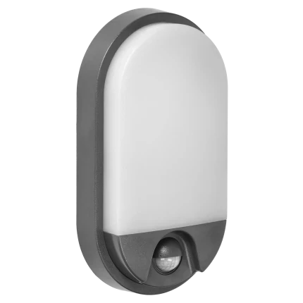 Wandlamp IP54 Bewegingsmelder 4000K - 800lm 10W Antraciet