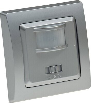Inbouw Bewegingssensor voor binnen IP20 - PIR Bewegingsmelder met detectiehoek 160° tot 7 meter - Bewegingsdetector tot 500 W - Grijs