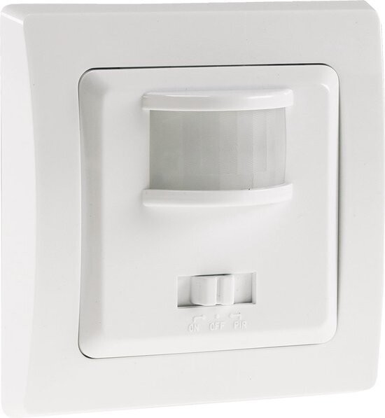 Inbouw Bewegingssensor voor binnen IP20 - PIR Bewegingsmelder met detectiehoek 160° tot 7 meter - Bewegingsdetector tot 500 W - Wit