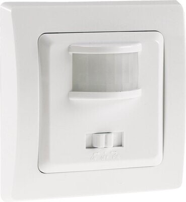 Inbouw Bewegingssensor voor binnen IP20 - PIR Bewegingsmelder met detectiehoek 160° tot 7 meter - Bewegingsdetector tot 500 W - Wit