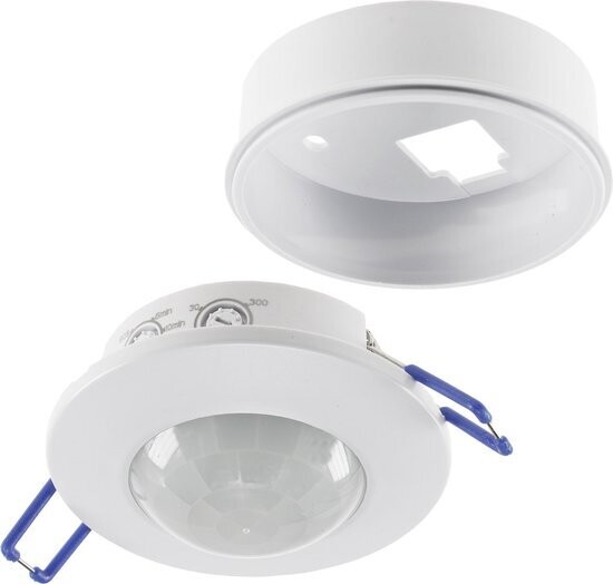 Inbouw Bewegingsmelder IP20 - Bewegingssensor voor binnen met detectiehoek 360°- Bewegingsdetector tot 1200 Watt - Wit