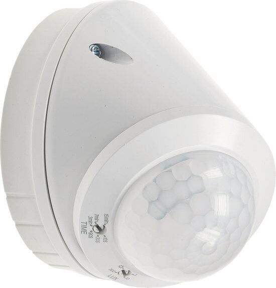 360° PIR bewegingssensor voor buiten - Bewegingsmelder Wand - Motion sensor IP65 - Doorgangsmelder tot 2000 Watt- Wit