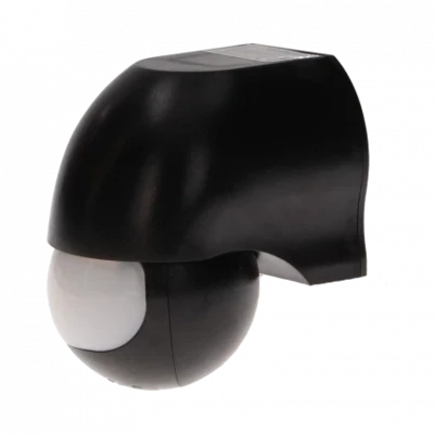 Bewegingsmelder - 180 ° Detectie - IP44 - Zwart