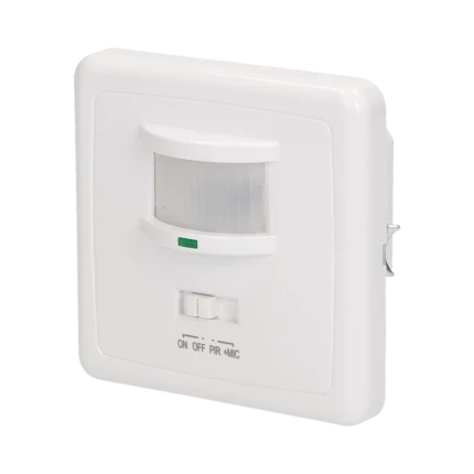 Bewegings- en geluidsmelder 160 ° Detectie 40 / 500 Watt