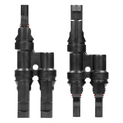MC4 T-splitter - Voor zonnepanelen - Set 1x FF-M + 1x MM-F -