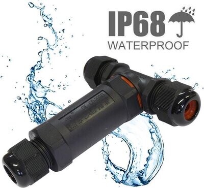 Waterdicht  IP68 - 230Vac, 16A - Stekker 3-polig - Max. 1,5mm²
