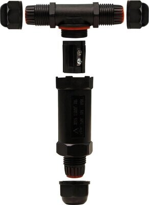 Waterdicht  IP68 - 230Vac, 16A - Stekker 3-polig - Max. 1,5mm²