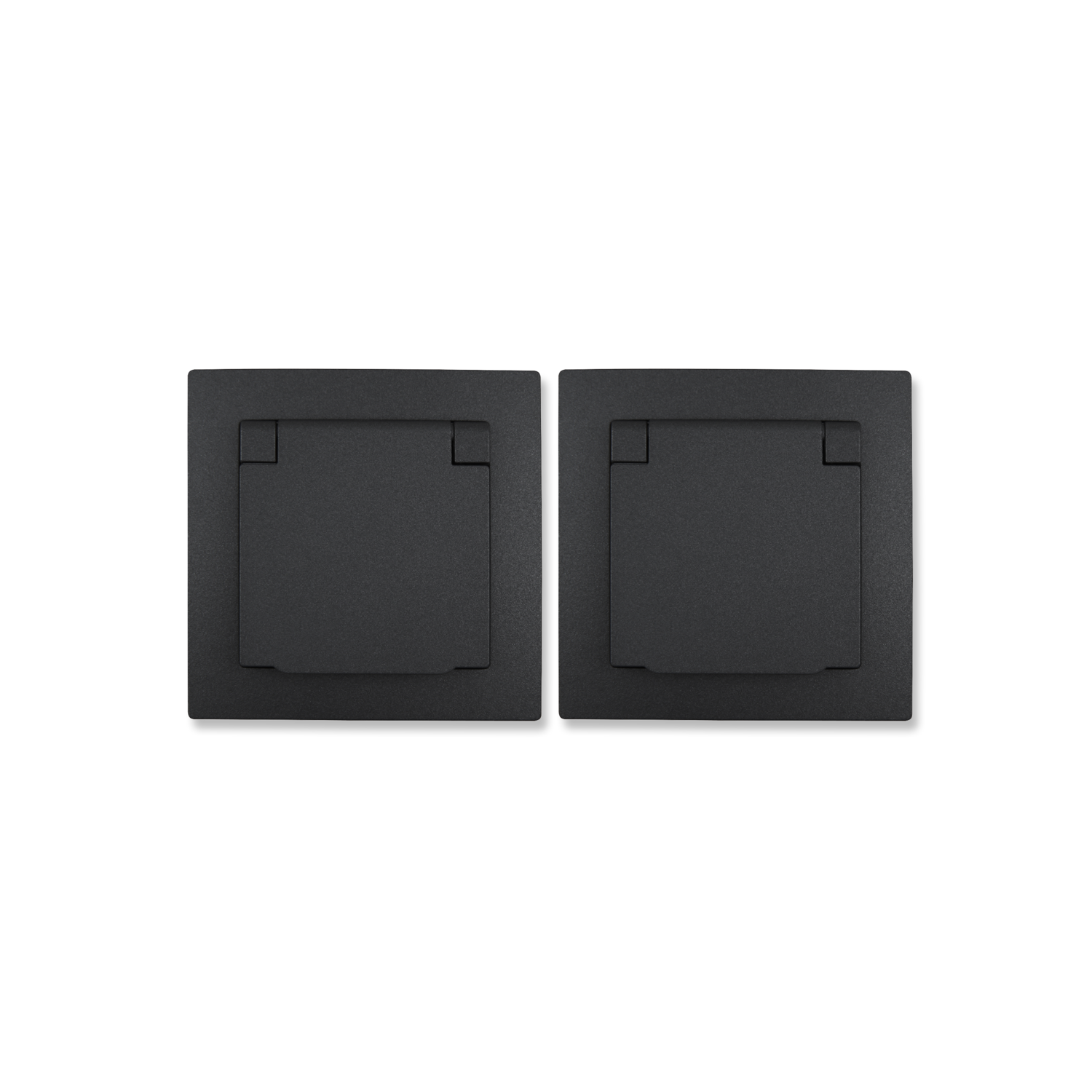 2-Pack 1xStopcontact  -IP44 - 250V -Antraciet