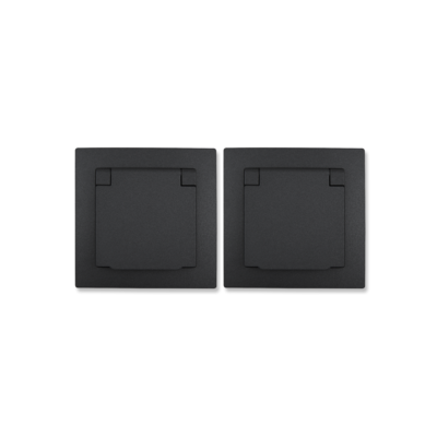 2-Pack 1xStopcontact  -IP44 - 250V -Antraciet